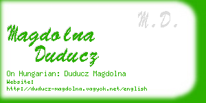 magdolna duducz business card